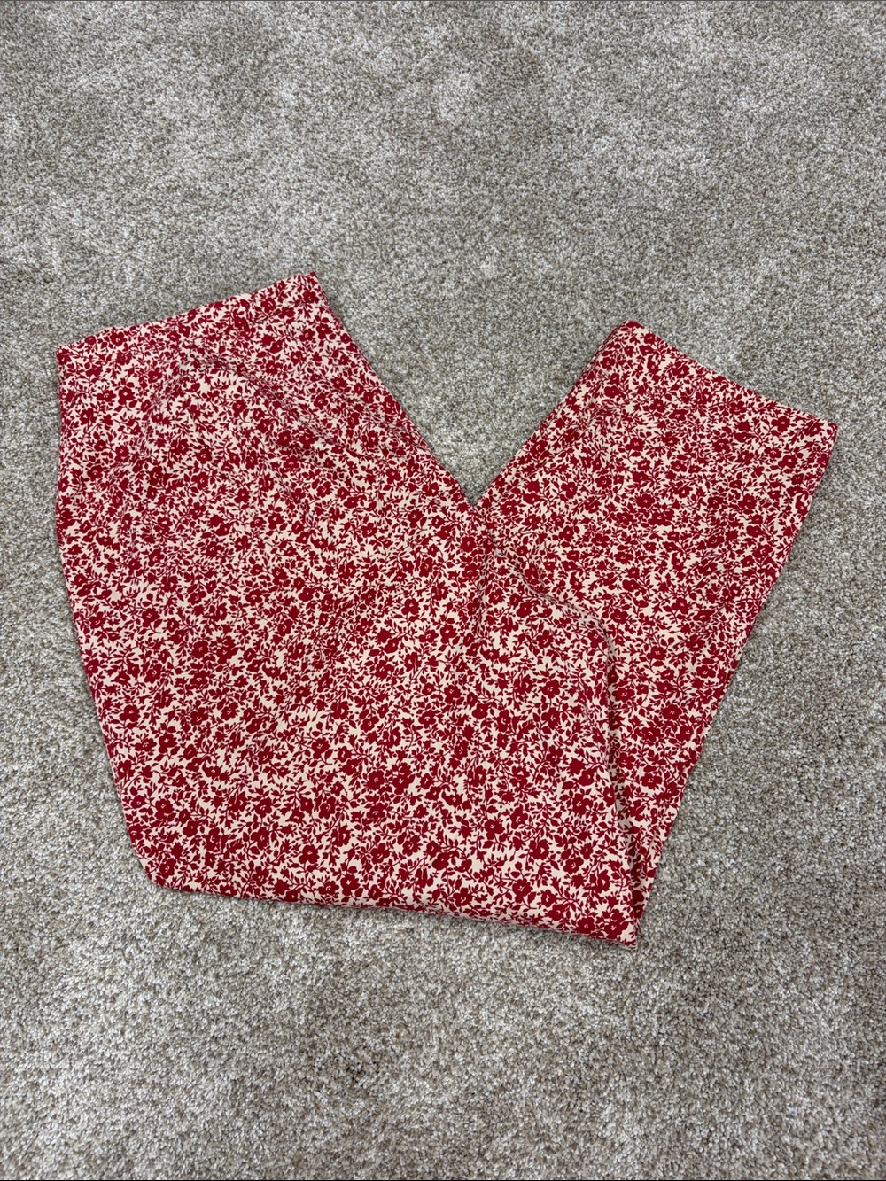 Vintage Eddie Bauer floral crop pants size 18